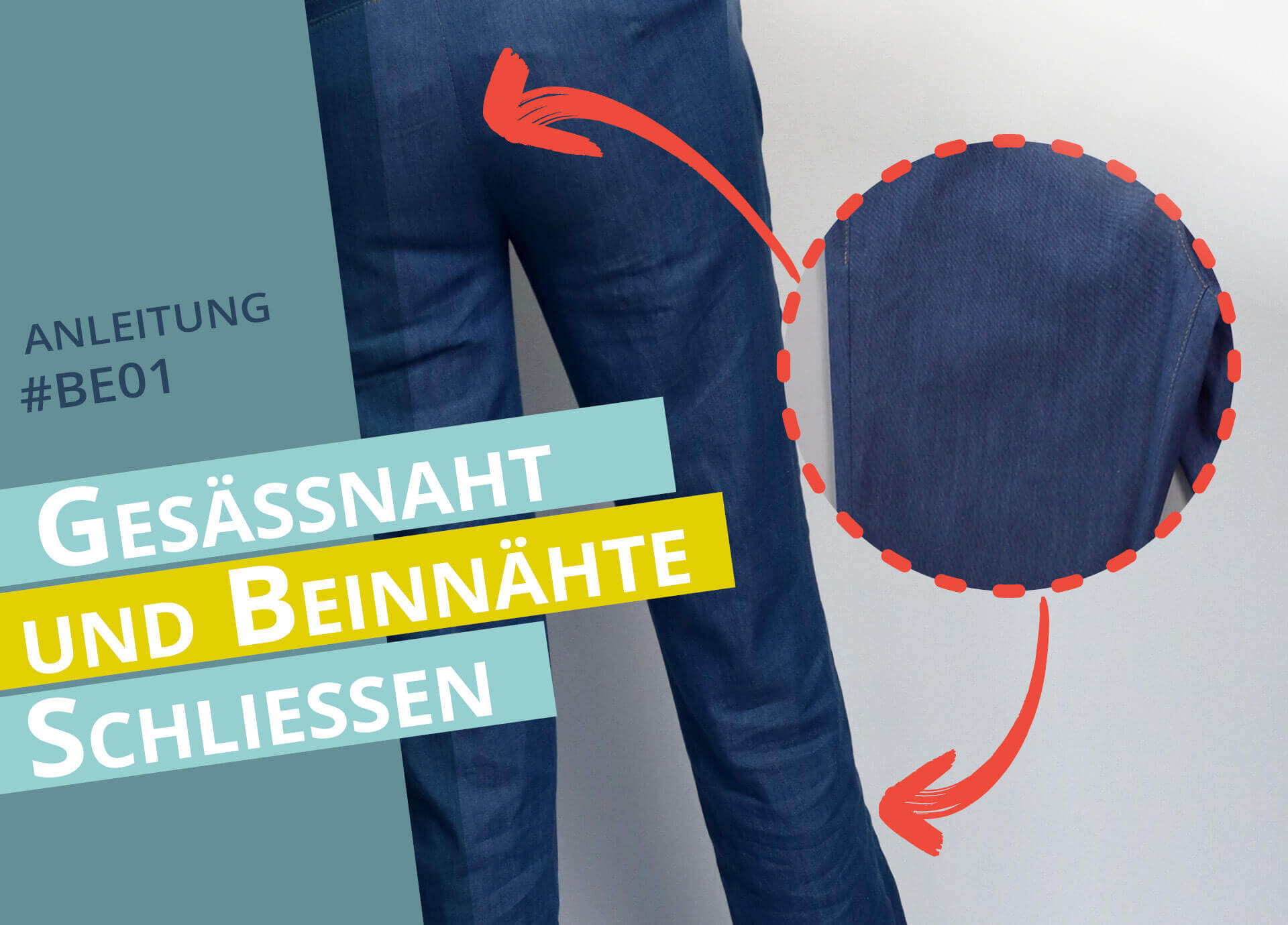 smartPATTERN Anleitung #BE01 zum Mass Hose selber nähen-DIY- Thumbnail Beinnähte