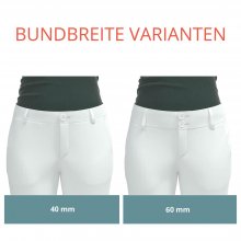 Waistband width variants of the configurable pattern for women's chinos and denim pants Waistband width variants of the configurable pattern for women's chinos and denim pants