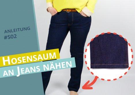 smartPATTERN Nähanleitung angeschnittenen Hosensaum an Jeanshose nähen - Thumbnail
