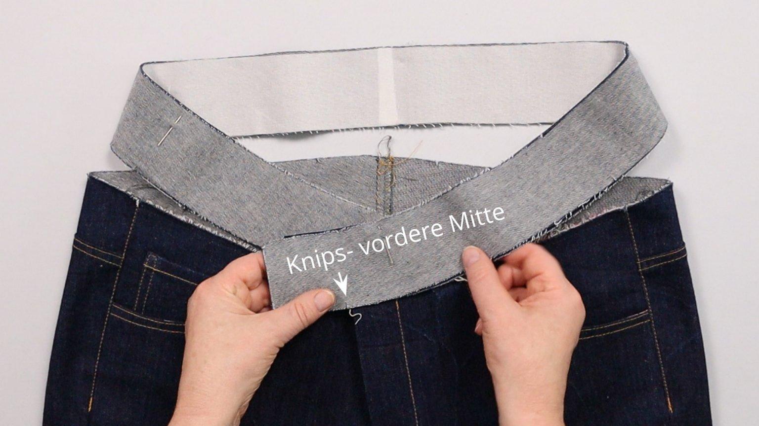 Angesetzten Hosenbund einer Jeans nähen #B02 | smartPATTERN