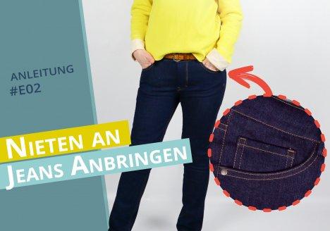 smartPATTERN Nähanleitung zum Anbringen von Nieten an Jeanshose - Thumbnail