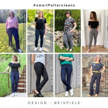 schnittmuster-Stretch-Jeans-design-beispiele Designbeispiel3 für ein Schnittmuster der konfigurierbaren Frauen Jeans Hose