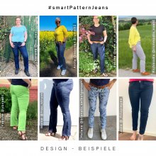 schnittmuster-Stretch-Jeans-design-beispiele-3 Designbeispiele für ein Schnittmuster der konfigurierbaren Frauen Jeans Hose