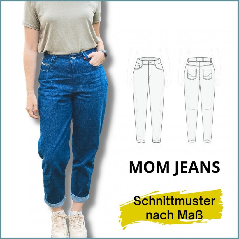Konfiguriere Deine Frauen MOM Jeans Hose nach Maß zum Selbernähen- Cover