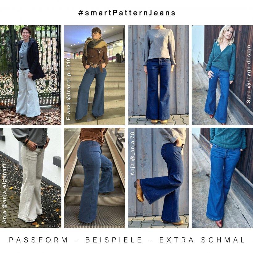 fit-beispiele-2-Flared-Jeans-extraSchmal-jeans-selber-naehen Jeanshose selber nähen, Beispiele der Schlag Jeanshose- extra schmale Passform 2