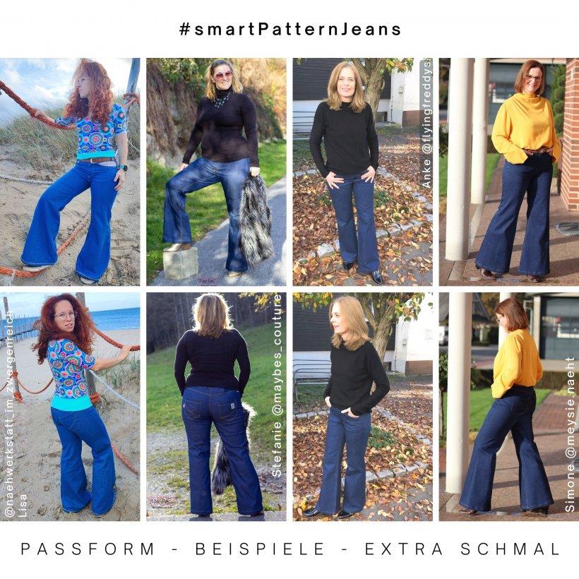 fit-beispiele-3-Flared-Jeans-extraSchmal-jeans-selber-naehen Jeanshose selber nähen, Beispiele der Schlag Jeanshose- extra schmale Passform 3