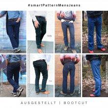 ausgestellt-1-maenner-jeans-selber-naehen Jeanshose selber nähen, Beispiele der Männer Jeanshose-bootcut, ausgestellen Beinform