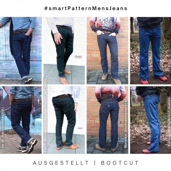Jeanshose selber nähen, Beispiele der Männer Jeanshose-bootcut, ausgestellen Beinform