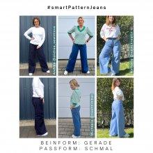 designbeispiele-10-wide-leg-jeans-selber-nähen-diy Jeanshose selber nähen, Designbeispiele 10 der Wide Leg Jeanshose, gerade Beinform mit schmaler Passform am Gesäß
