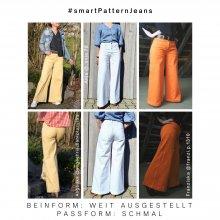 designbeispiele-3-wide-leg-jeans-selber-nähen-diy Jeanshose selber nähen, Designbeispiele 3 der Wide Leg Jeanshose, weit ausgestellte Beinform mit schmaler Paßform am Gesäß