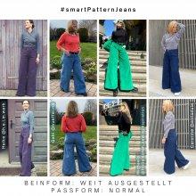 designbeispiele-4-wide-leg-jeans-selber-nähen-diy Jeanshose selber nähen, Designbeispiele 4 der Wide Leg Jeanshose, weit ausgestellte Beinform mit normaler Paßform am Gesäß
