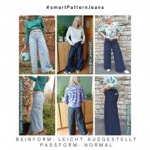 designbeispiele-8-wide-leg-jeans-selber-nähen-diy Jeanshose selber nähen, Designbeispiele 8 der Wide Leg Jeanshose, leicht ausgestellte Beinform mit normaler Paßform am Gesäß