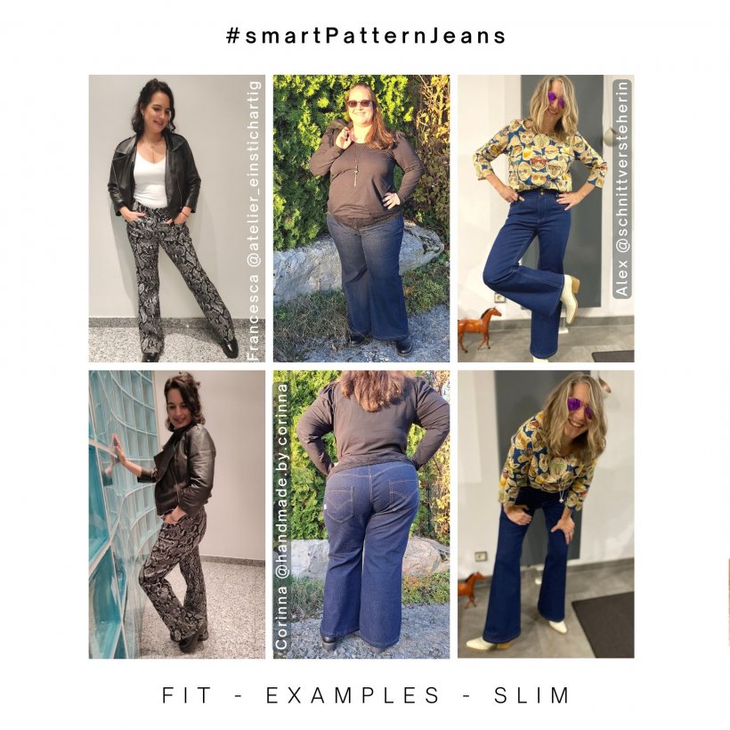 fit-examples-5-flared-jeans-slim-jeans-sew-it-yourself Sew your own jeans, examples of flared jeans - slim fit 2