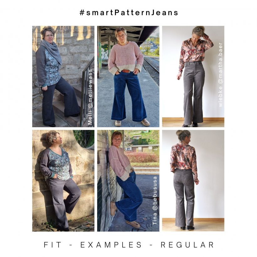 fit-examples-7-Flared-Jeans-regular fit-self-sewing Sew your own jeans, examples of flared jeans - regular fit 2