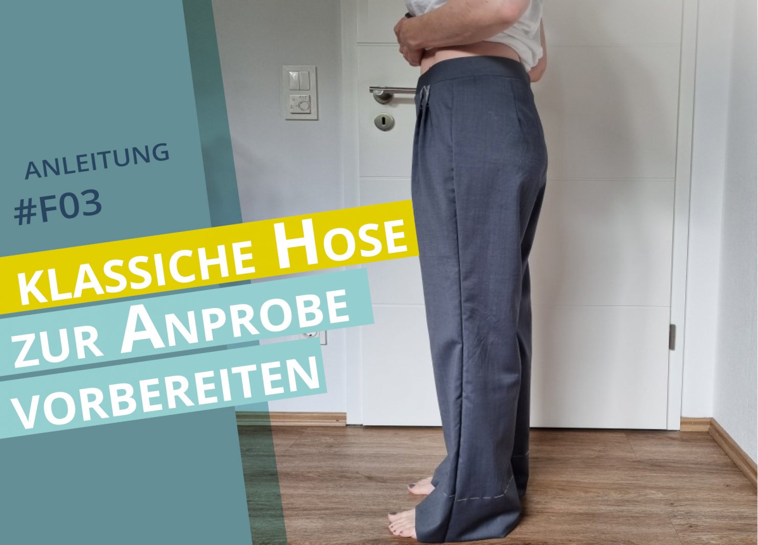 Anprobe der Hose vorbereiten bei geteiltem Bund #F03 - smartPATTERN