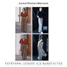 Marlenehose nähen- beispiele legere Paßform mit 2 Bundfalten Marlenehose nähen- beispiele legere Paßform mit 2 Bundfalten