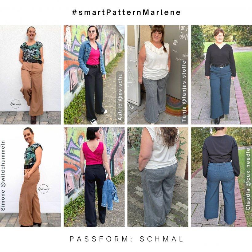 Marlenehose nähen- beispiele schmale Paßform Marlenehose nähen- beispiele schmale Paßform