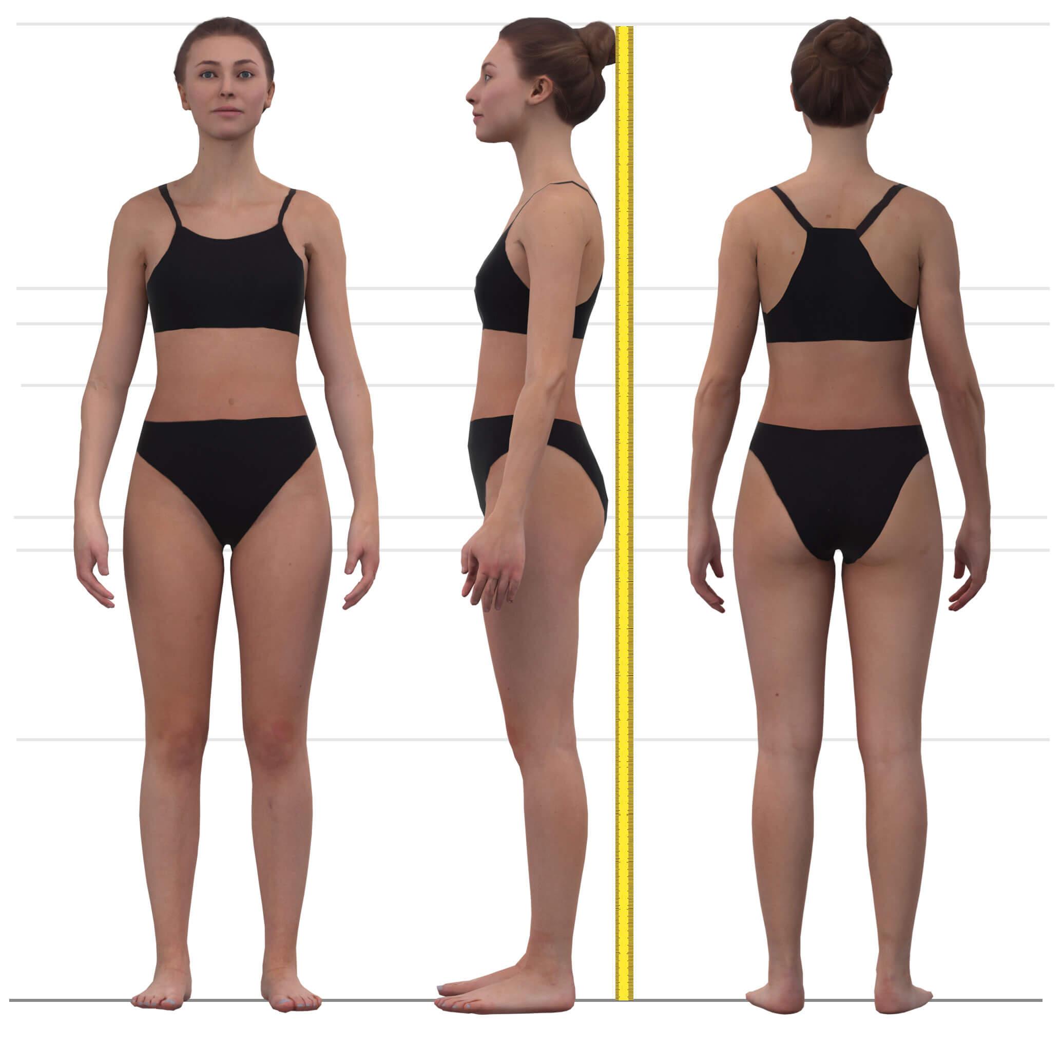 The picture shows how the body height is measured.