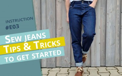 Cover for instruction E03- sew jeans trousers-tips to get started