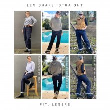 Selvedge-women-leg-shape-straight-legged Selvedge women's jeans sewing, design examples leg shape straight in casual fit