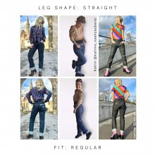 Selvedge-women-leg-shape-straight-normal-2 Selvedge women's jeans sewing, design examples leg shape straight in normal fit