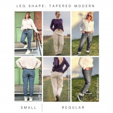 Selvedge-women-leg-shape-taperd-modern-slim-and-normal-1 Selvedge women's jeans sewing, design examples leg shape tapered-modern in slim and regular fit