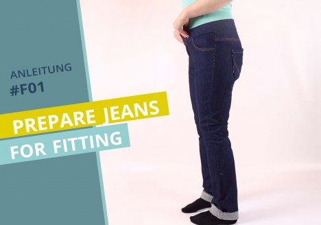 smartPATTERN sewing instructions for preparing a pair of jeans for fitting - Thumbnail