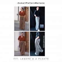 Sewing Marlene trousers - examples casual fit with 2 pleats Sewing Marlene trousers - examples casual fit with 2 pleats