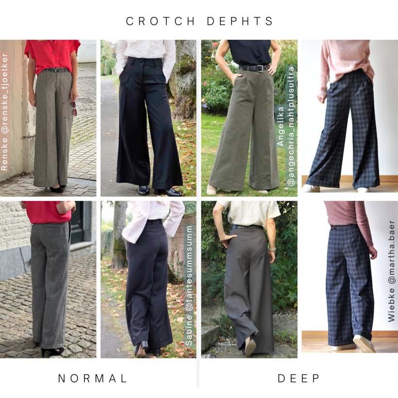 Sewing Marlene pants-variations of the crotch depth Sewing Marlene pants-variations of the crotch depth