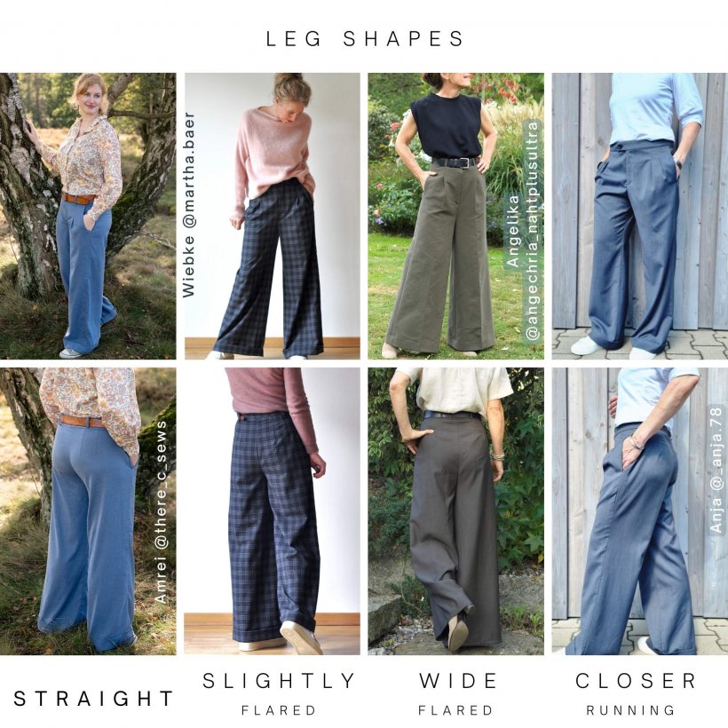 Sewing Marlene trousers-variations of the leg widths Sewing Marlene trousers-variations of the leg widths