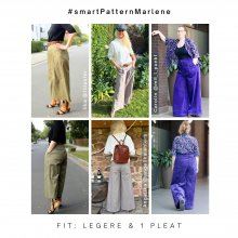 Sewing Marlene trousers - examples casual fit with 1 pleat Sewing Marlene trousers - examples casual fit with 1 pleat