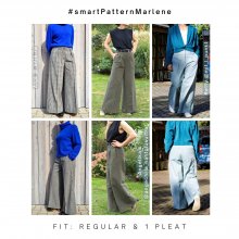 Sewing Marlene trousers - examples regular fit with 1 pleat diy Marlene pants sewing- examples regular fit with 1 pleat