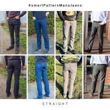 straight-3-men's-jeans-sew-it-yourself Sew your own denim pants, examples 3. of men's jeans-straight-straight leg form