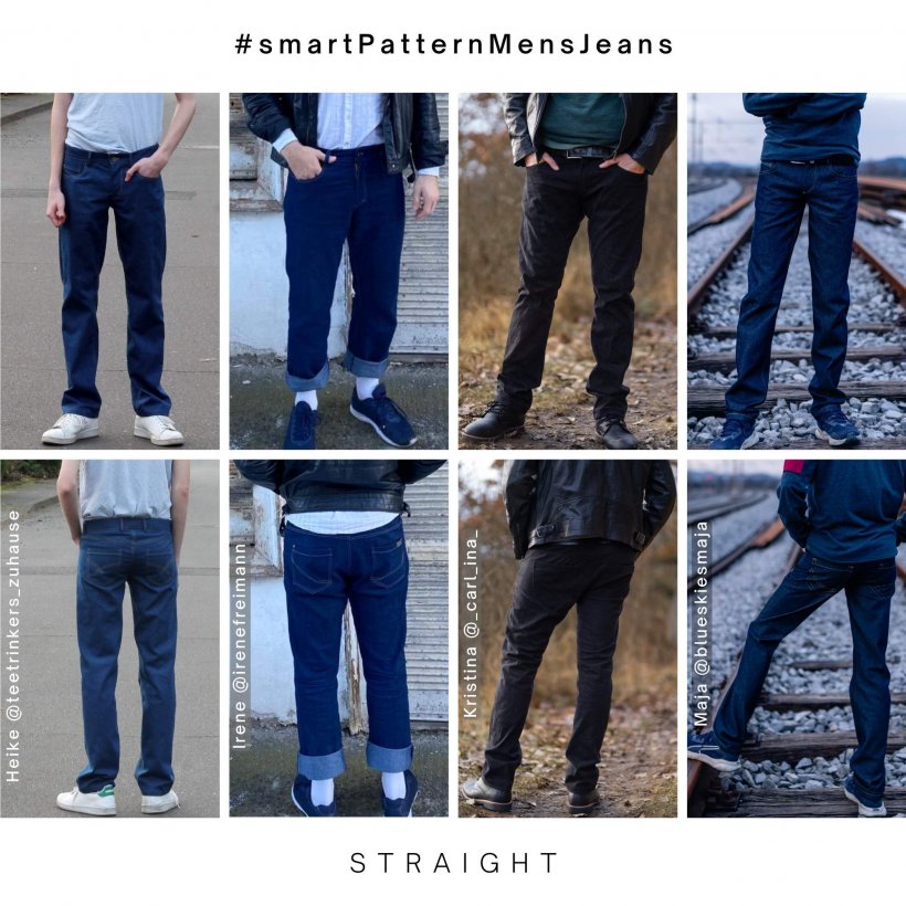 straight-2-men's-jeans-sew-it-yourself Sew your own denim pants, examples 2. of the men's jeans-straight- straight leg shape