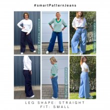 design-examples-10-wide-leg-jeans-sew-yourself-diy Sew your own jeans, design examples 10 of wide leg jeans, straight leg shape with a narrow fit at the seat