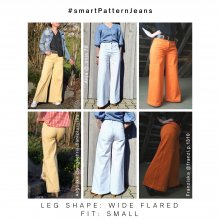 design-examples-3-wide-leg-jeans-sew-yourself-diy Sew your own jeans, design example 3 of the wide leg jeans, wide flared leg shape with a narrow fit at the seat