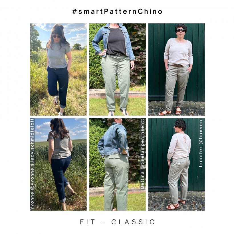 fit examples Chino women classic