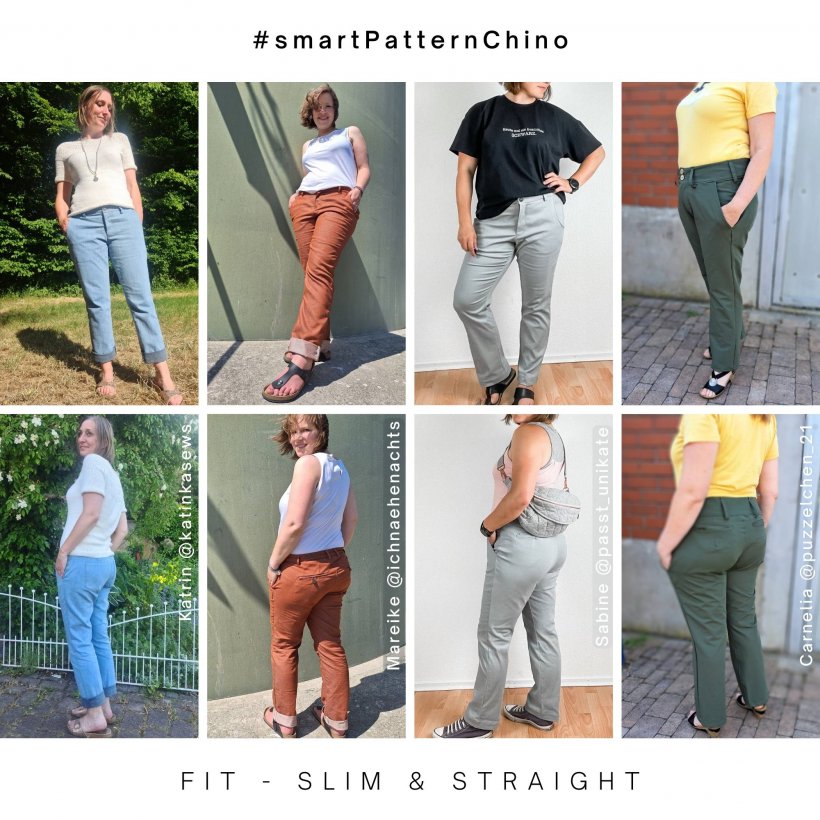 fit examples Chino women slim and straight