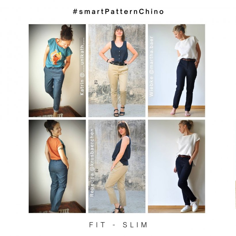 fit examples Chino women small