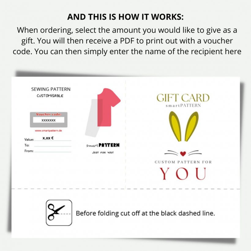 printable giftcard for smartpatterm sewing-pattern order-instruction easter motif