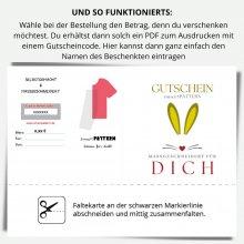 ausdruckbare gutscheinkarte für smartpattern schnittmuster - Motiv Ostern- Anleitung