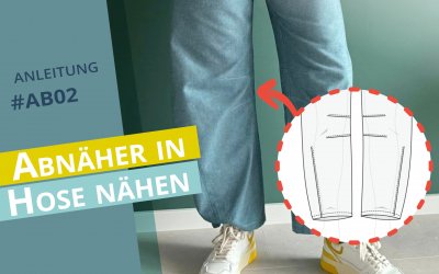 Titelbild zur Anleitung: Abnäher in Hose nähen