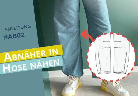 Titelbild zur Anleitung: Abnäher in Hose nähen