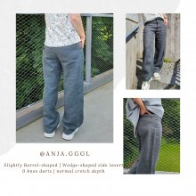 barrel-leg-jeans-sewing-smartpattern-AnjaG-slithly-shaped-wedge-insert Slightly shaped barrel leg jeans from made to measure-smart-pattern with side wegde inserts