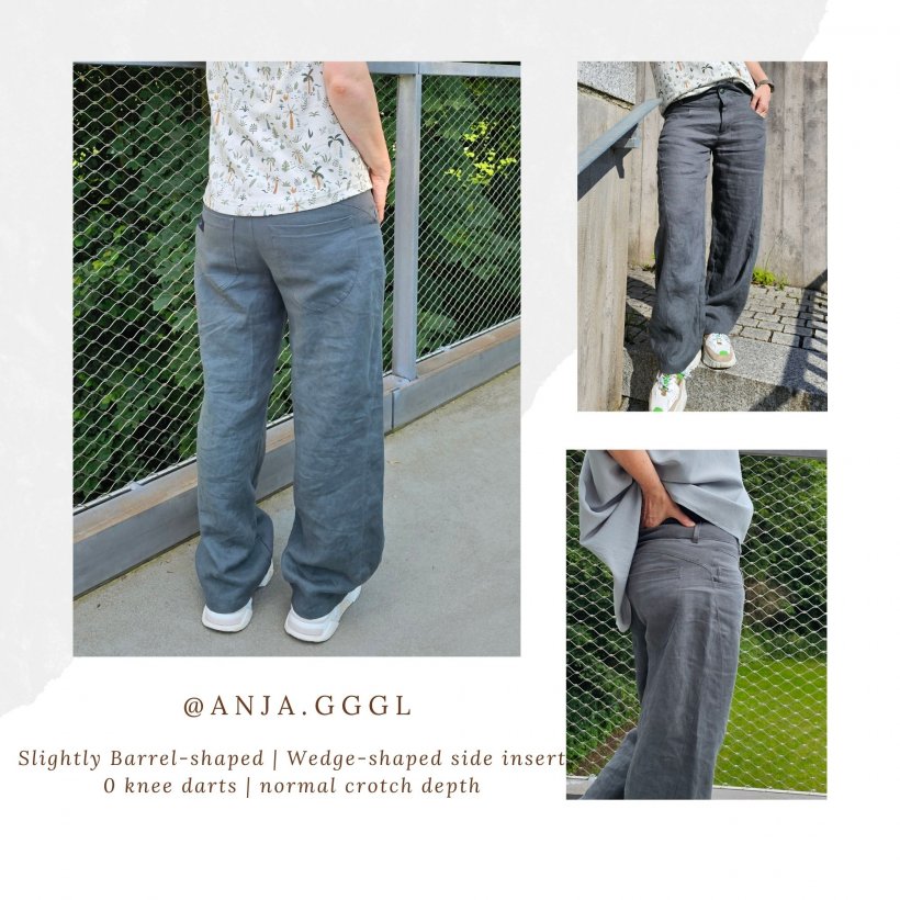 barrel-leg-jeans-sewing-smartpattern-AnjaG-slithly-shaped-wedge-insert Slightly shaped barrel leg jeans from made to measure-smart-pattern with side wegde inserts