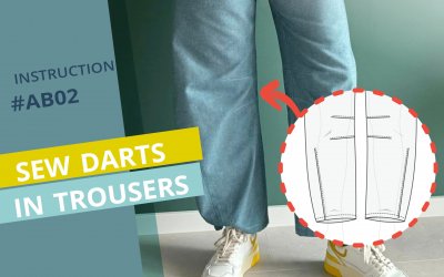 cover picture to instruction sew darts into trousers AB02