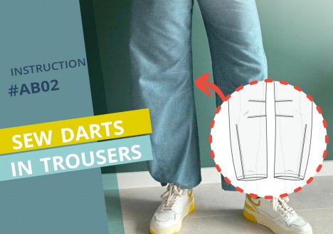 cover picture to instruction sew darts into trousers AB02