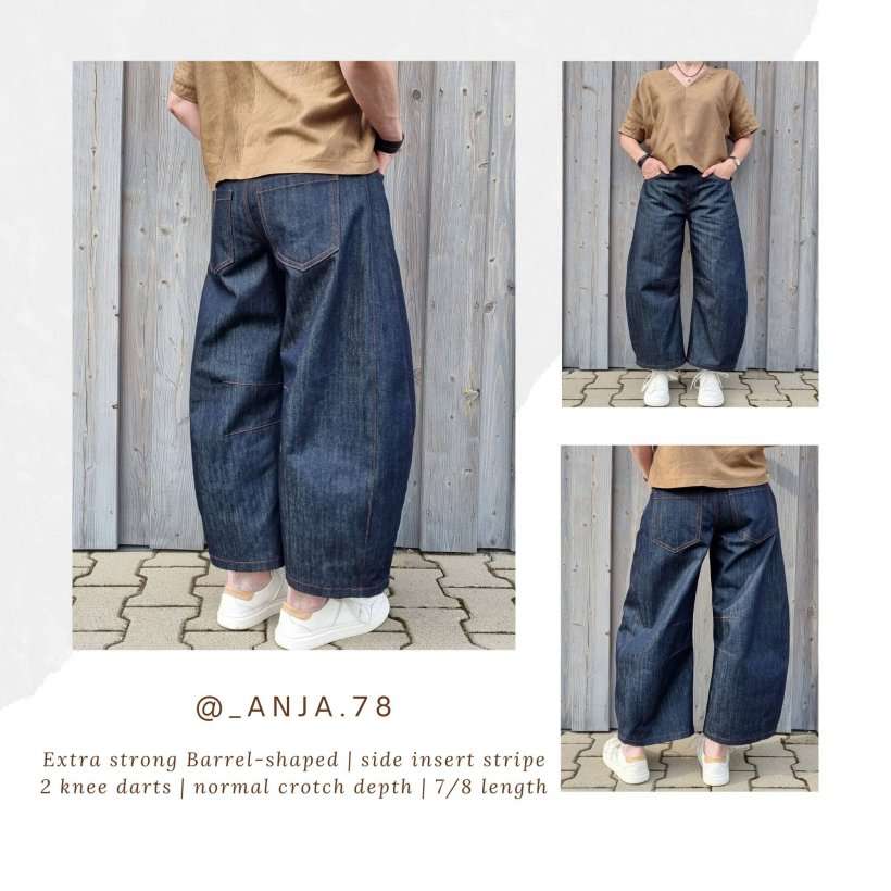 barrel-leg-jeans-sewing-smart-pattern-Anja-extra-strong-shaped-stripe-insert barrel leg jeans in strong shape with side insert stripe