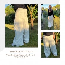 baggy jeans sewing pattern with wide shaped leg and extra loose fit