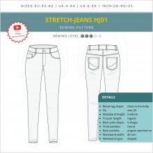 Stretch-jeans-hj01-Details Detail overview Stretch Jeans HJ01